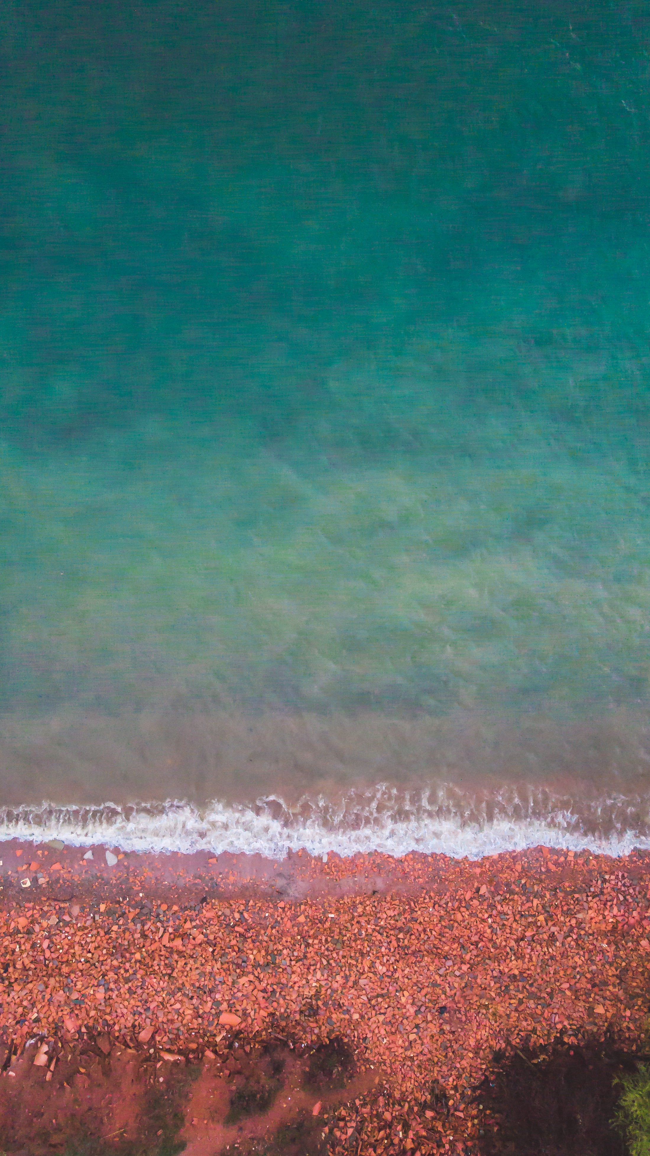 Red and blue shoreline iphone screen